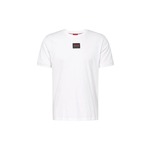 Bombažna kratka majica HUGO bela barva - bela. Lahkotna kratka majica iz kolekcije HUGO. Model izdelan iz tanke, elastične pletenine. Izjemno udoben material, izdelan iz naravnih vlaken.