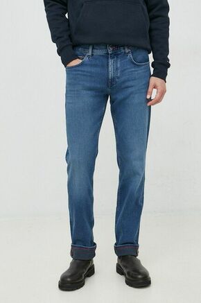 Kavbojke Tommy Hilfiger Denton moške - modra. Kavbojke iz kolekcije Tommy Hilfiger v stilu straight z normalnim pasom. Model izdelan iz zelo prilagodljivega in udobnega denima.