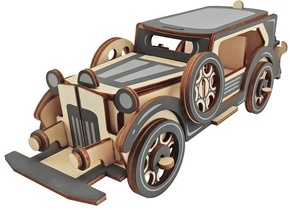 Woodcraft Lesena 3D sestavljanka Stara limuzina