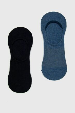 Calvin Klein nogavice (2-pack) - modra. Kratke nogavice iz zbirke Calvin Klein. Model iz elastičnega materiala. Vključena sta dva para