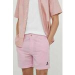 Kratke hlače Polo Ralph Lauren moški, roza barva - roza. Kratke hlače iz kolekcije Polo Ralph Lauren. Model izdelan iz vzorčaste tkanine. Model iz izjemno udobne, zračne tkanine z visoko vsebnostjo bombaža.