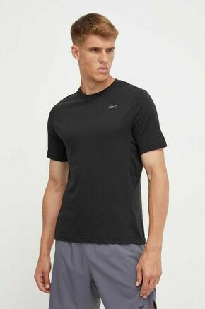 Kratka majica za vadbo Reebok Strength Athlete črna barva - črna. Kratka majica za vadbo iz kolekcije Reebok. Model izdelan iz recikliranega materiala