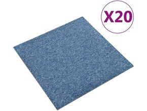 VIDAXL Talna obloga preproga 20 kosov 5 m² 50x50 cm modra