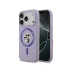 Karl Lagerfeld Originalen ovitek MagSafe iPhone 17 Pro - Karl and Choupette - vijola - KLHMP17LSCMKCRHU