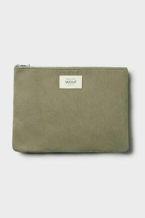 Kozmetična torbica WOUF zelena barva - zelena. Srednje velika kozmetična torbica iz kolekcije WOUF. Model izdelan iz tekstilnega materiala.