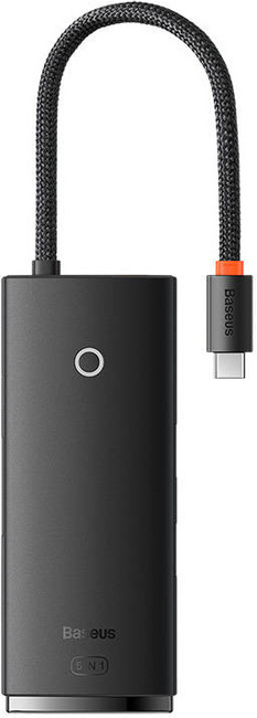 BASEUS 5v1 Lite Series USB-C do 3x USB 3.0 + USB-C + HDMI vozlišče (črno)