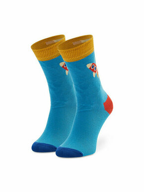 Happy Socks Otroške visoke nogavice KROK01-6000 Modra