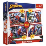 Trefl Puzzle 4v1 - Hrdinský Spiderman / Disney Marvel Spiderman