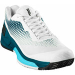 Wilson Rush Pro 4.0 Clay Mens Tennis Shoe White/Blue Coral/Blue Atoll 44 2/3 Moški teniški copati