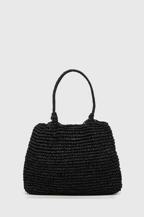 Torbica Answear Lab črna barva - črna. Velika torbica iz kolekcije Answear Lab. Model na zapenjanje