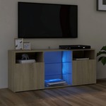 vidaXL TV omarica z LED lučkami sonoma hrast 120x30x50 cm