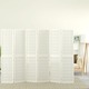 shumee Zložljiv 6-delni paravan japonski stil 240x170 cm bele barve