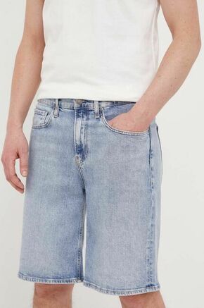 Jeans kratke hlače Calvin Klein moški - modra. Kratke hlače iz kolekcije Calvin Klein. Model izdelan iz jeansa. Visokokakovosten material