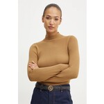 Pulover MICHAEL Michael Kors - rjava. Pulover iz kolekcije MICHAEL Michael Kors. Model izdelan iz enobarvne pletenine. Zelo elastičen material zagotavlja popolno svobodo gibanja.
