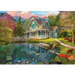 Schmidt Puzzle Počitniška hiša ob jezeru 1000 kosov
