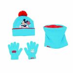 NEW Kapa, rokavice in cevast šal Mickey Mouse Happy smiles Modra Rdeča