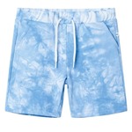 vidaXL Otroške kratke hlače z vrvico nežno modre 104