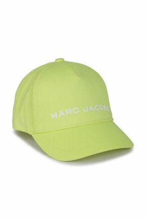 Otroška bombažna kapa Marc Jacobs rumena barva - rumena. Otroški kapa s šiltom vrste baseball iz kolekcije Marc Jacobs. Model izdelan iz tkanine s potiskom.