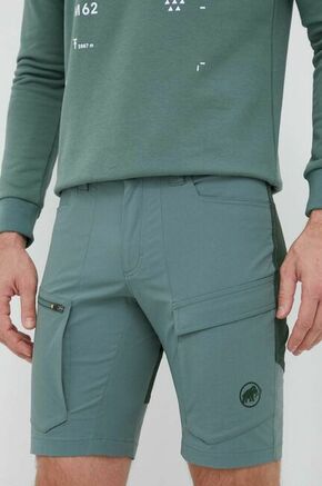 Pohodne kratke hlače Mammut Zinal Hybrid zelena barva - zelena. Pohodne kratke hlače iz kolekcije Mammut. Model izdelan iz vodoodpornega materiala