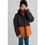 Otroška zimska jakna Reima Timola črna barva - črna. Otroška zimska jakna iz kolekcije Reima. Delno podložen model, izdelan iz vodoodpornega materiala z visoko zračnostjo.