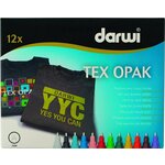 EFCO DARWI TEX OPAK tekstilni markerji komplet 12 x 6 ml