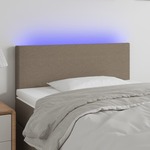 vidaXL LED posteljno vzglavje taupe 90x5x78/88 cm blago