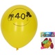 Balon 30 cm - set 5, s številko 40