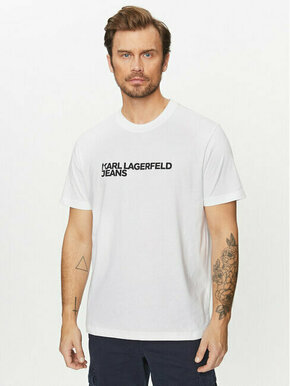 Karl Lagerfeld Jeans Majica 235D1707 Bela Regular Fit