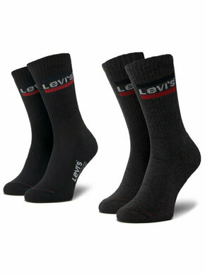 Levi's® Set 2 parov nisex visokih nogavic u 37157-0153 Črna