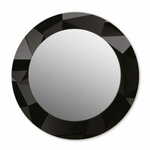tulup.si Okroglo ogledalo s potiskanim okvirjem Abstraktna črna fi 70 cm