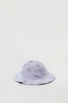 Otroški bombažni klobuk OVS vijolična barva - vijolična. Otroške klobuk iz kolekcije OVS. Model z ozkim robom