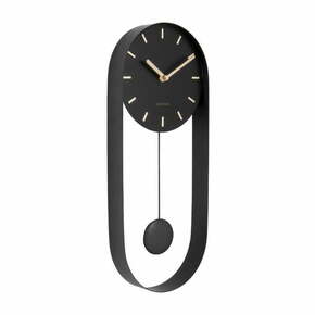 Karlsson stenska ura - črna. Stenska ura iz kolekcije Karlsson. Model izdelan iz nerjavnega jekla.