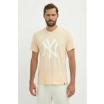 Bombažna kratka majica 47 brand MLB New York Yankees oranžna barva, BB017TEMIME617760AF - oranžna. Kratka majica iz kolekcije 47 brand, izdelana iz tanke, elastične pletenine. Model iz zračne bombažne tkanine.