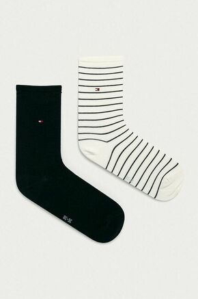 Tommy Hilfiger nogavice (2-pack) - bela. Dolge nogavice iz zbirke Tommy Hilfiger. Model iz elastičnega materiala. Vključena sta dva para