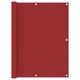 vidaXL Balkonsko platno rdeče 120x600 cm oksford blago