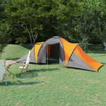 shumee kamp šotor za 6 oseb sive oranžne barve
