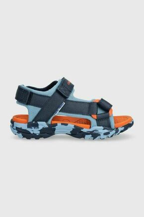 Otroški sandali Geox BOREALIS - modra. Otroški sandali iz kolekcije Geox. Model je izdelan iz tekstilnega materiala. Model z mehkim