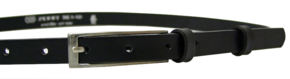 Penny Belts Ženski usnjeni pas 15-1-60 Črn (Dolžina traku 85 cm)