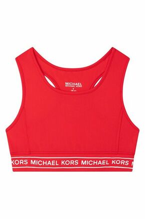 Michael Kors otroški športni modrček - rdeča. Športni modrček otrocih iz kolekcije Michael Kors. Model narejen iz gladek material.
