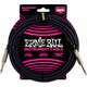 Ernie Ball Braided Straight Straight Inst Cable Črna-Vijolična 5,5 m Ravni - Ravni