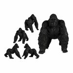 NEW Okrasna Figura Gorila Črna Resin (30 x 36 x 45 cm)