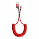 BASEUS Fish Eye Spring kabel USB / USB-C 2A 1m, rdeča