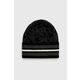 Volnena kapa Tommy Hilfiger črna barva - črna. Kapa iz kolekcije Tommy Hilfiger. Model izdelan iz vzorčaste pletenine.
