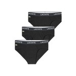 Moške spodnjice Lacoste 3-pack moški, črna barva - črna. Spodnje hlače iz kolekcije Lacoste. Model izdelan iz elastične pletenine. V kompletu so trije pari.
