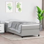 Greatstore Box spring posteljni okvir svetlo siv 90x200 cm blago