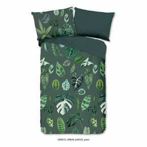 Temno zelena bombažna posteljnina 140x200 cm - Good Morning