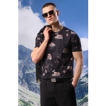 Bombažna kratka majica Medicine moška, črna barva - črna. Kratka majica iz posebne kolekcije Tatrzański Park Narodowy x Medicine. Model izdelan iz vzorčaste pletenine.