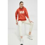 Helly Hansen bluza - oranžna. Mikica s kapuco iz kolekcije Helly Hansen. Model izdelan iz debele, rahlo elastične pletenine.