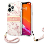 Etui za telefon Guess iPhone 13 Pro Max 6,7 roza barva - roza. Etui za IPhone iz kolekcije Guess. Model izdelan iz plastike.