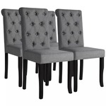 vidaXL Jedilni stoli 4 kosi trden les temno sive barve